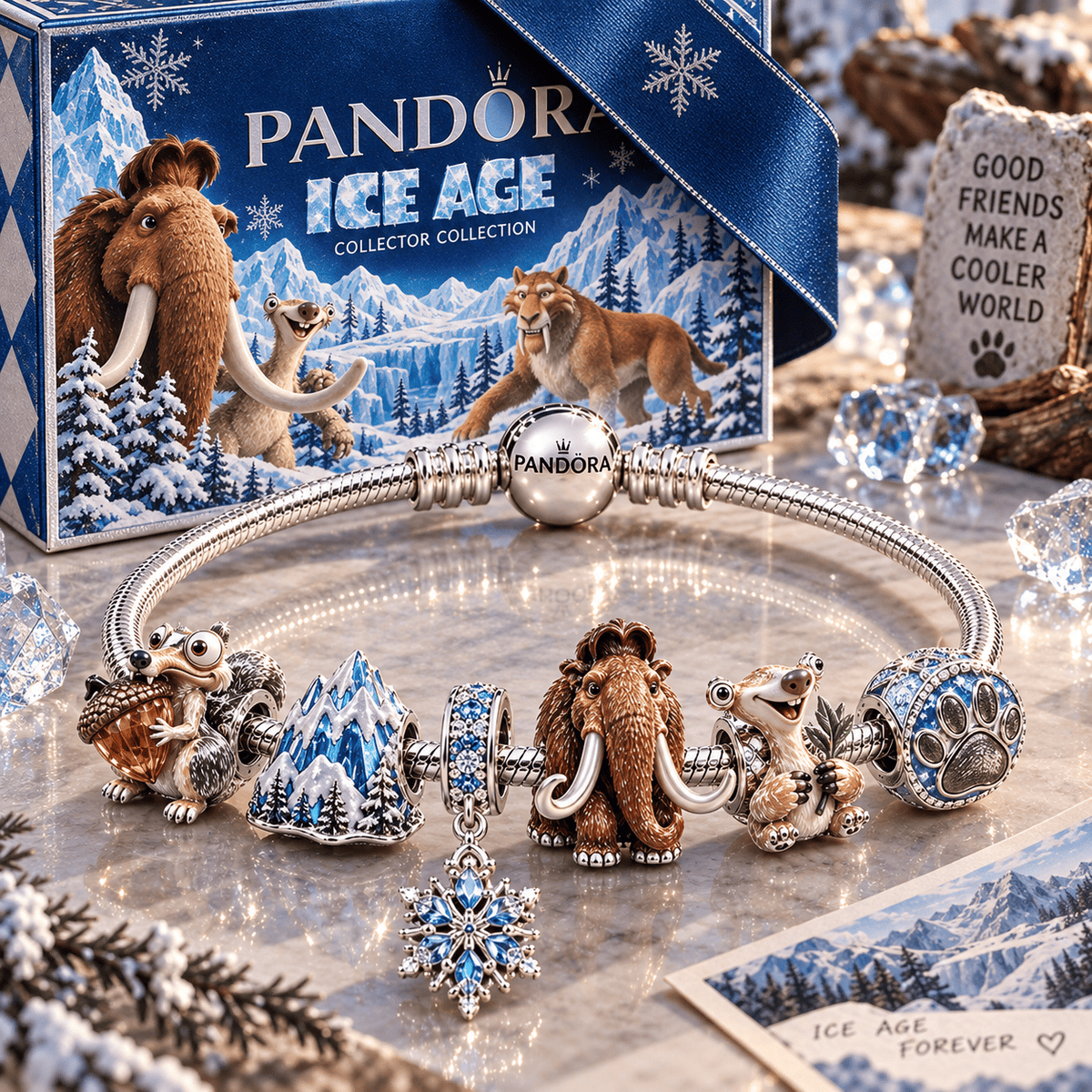 IAGE Silver Charm Bracelet Set NTTB