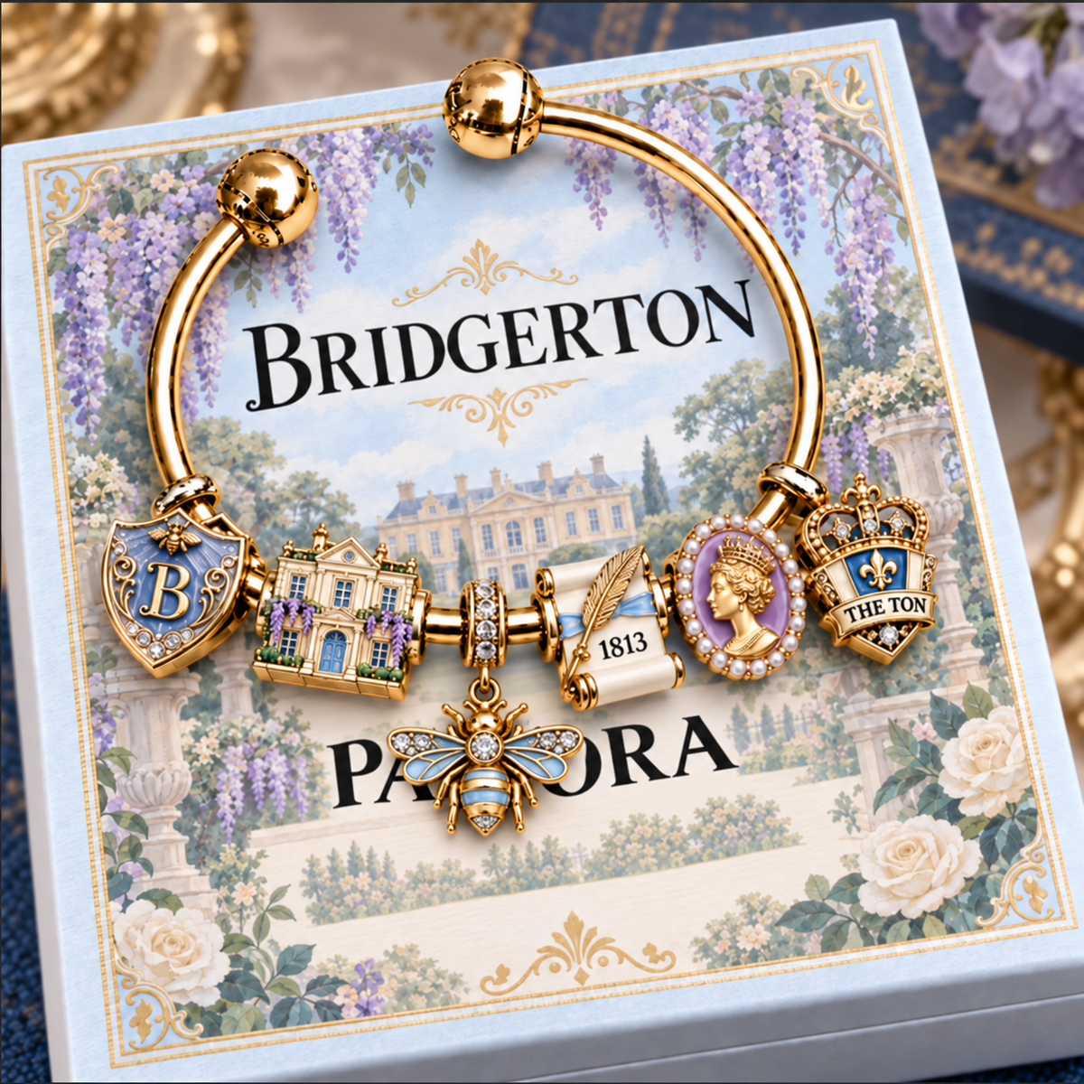BGT Silver Charm Bracelet Set NTVA