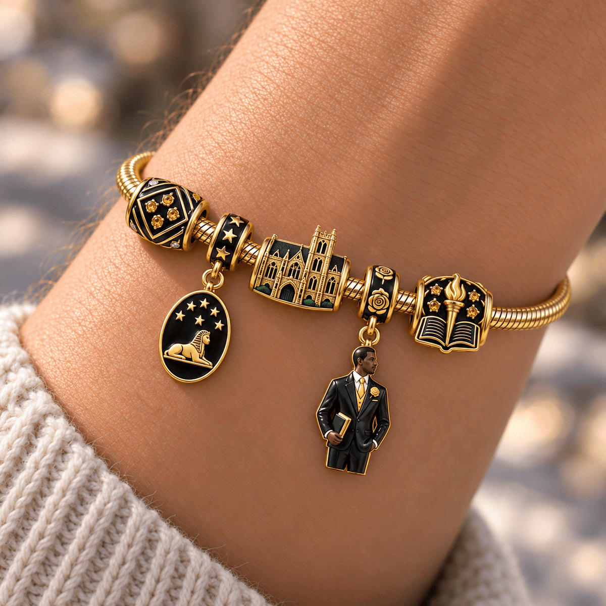 APA Gold Charm Bracelet Set HQH